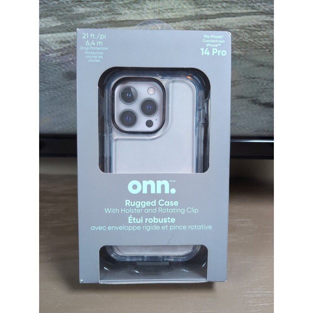onn 1065601 MagSafe-Compatible Clear Rugged Case (iPhone 14 Pro)